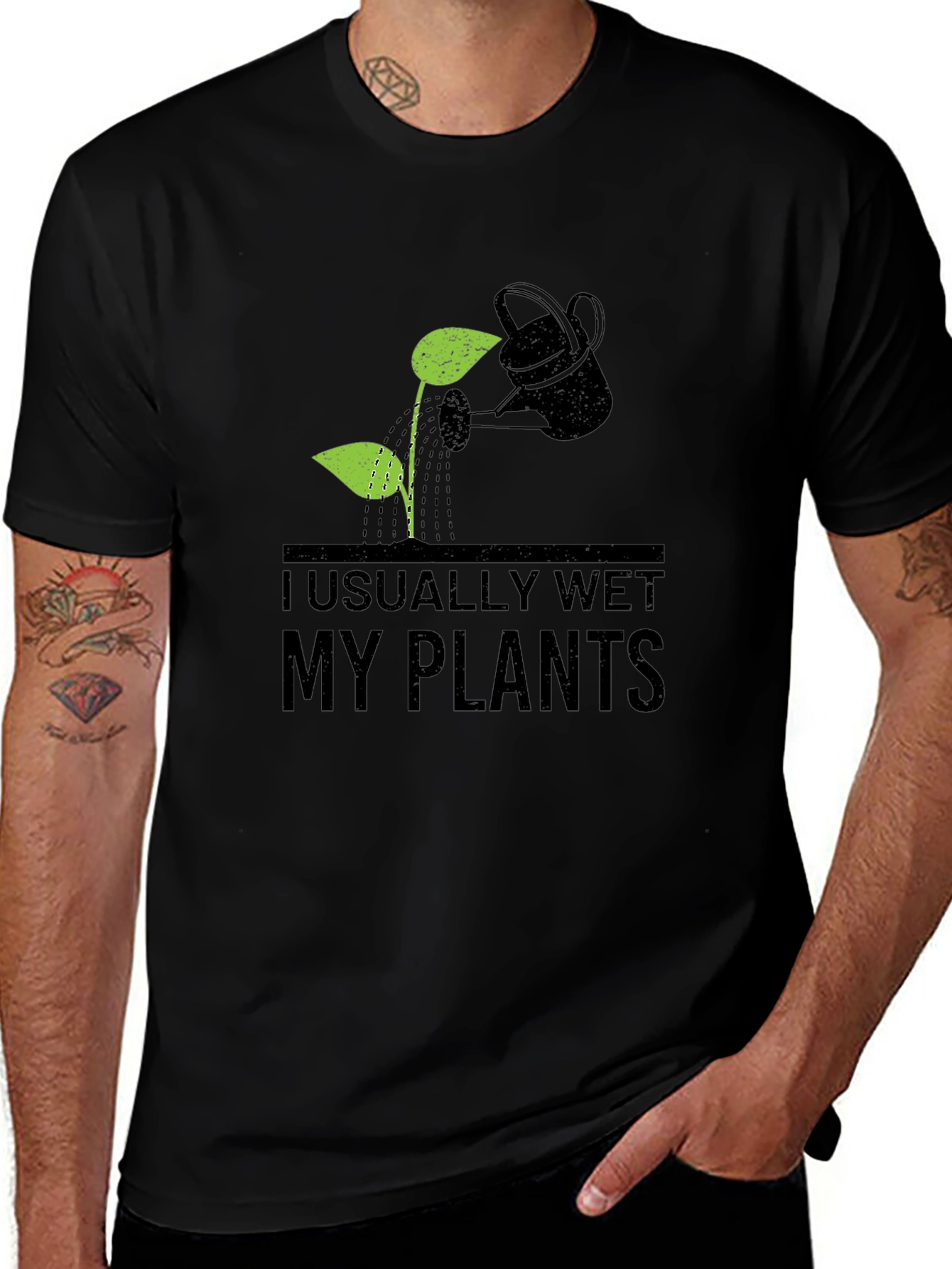 I Usually Wet My Plants T-Shirt Gardener Tee