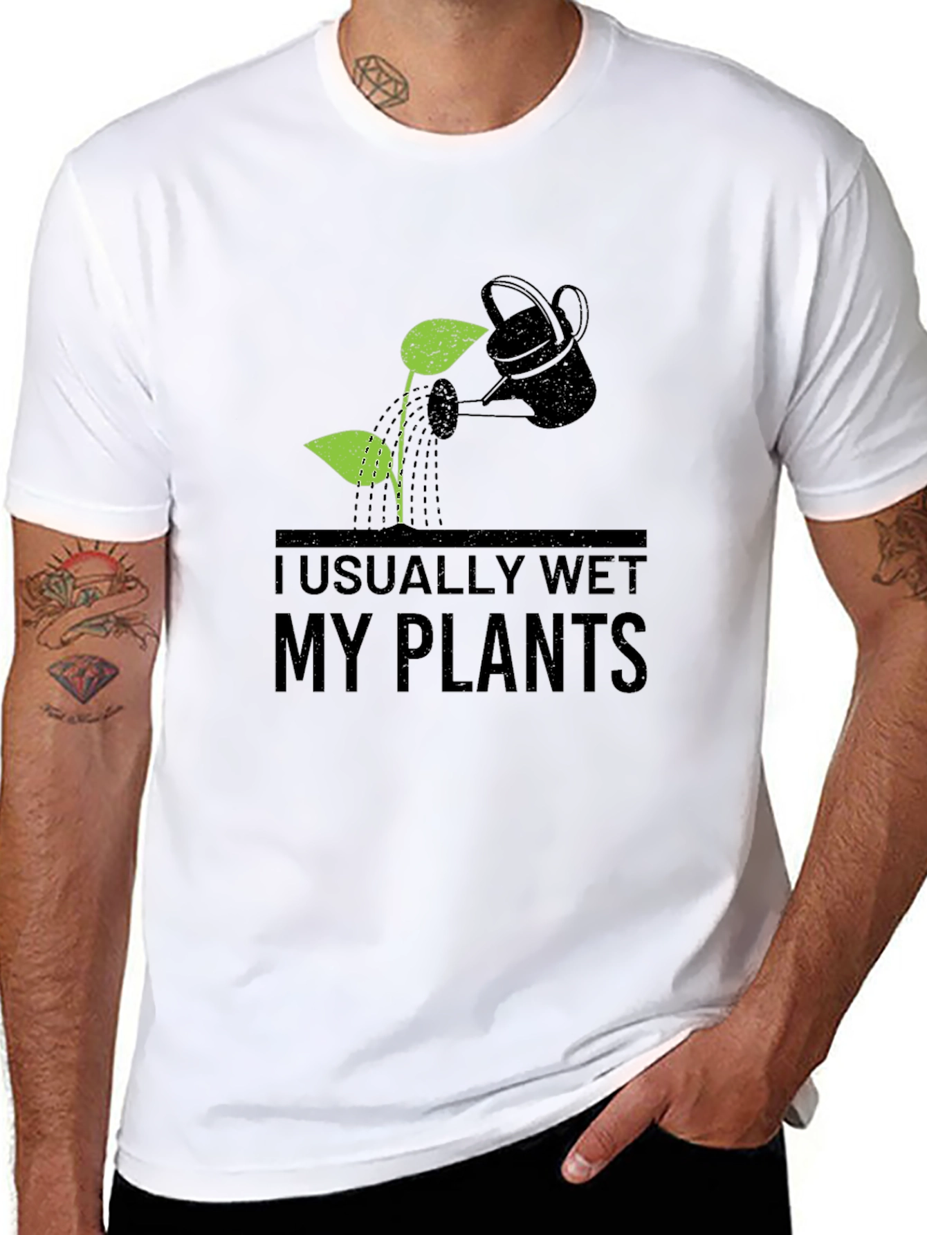 I Usually Wet My Plants T-Shirt Gardener Tee