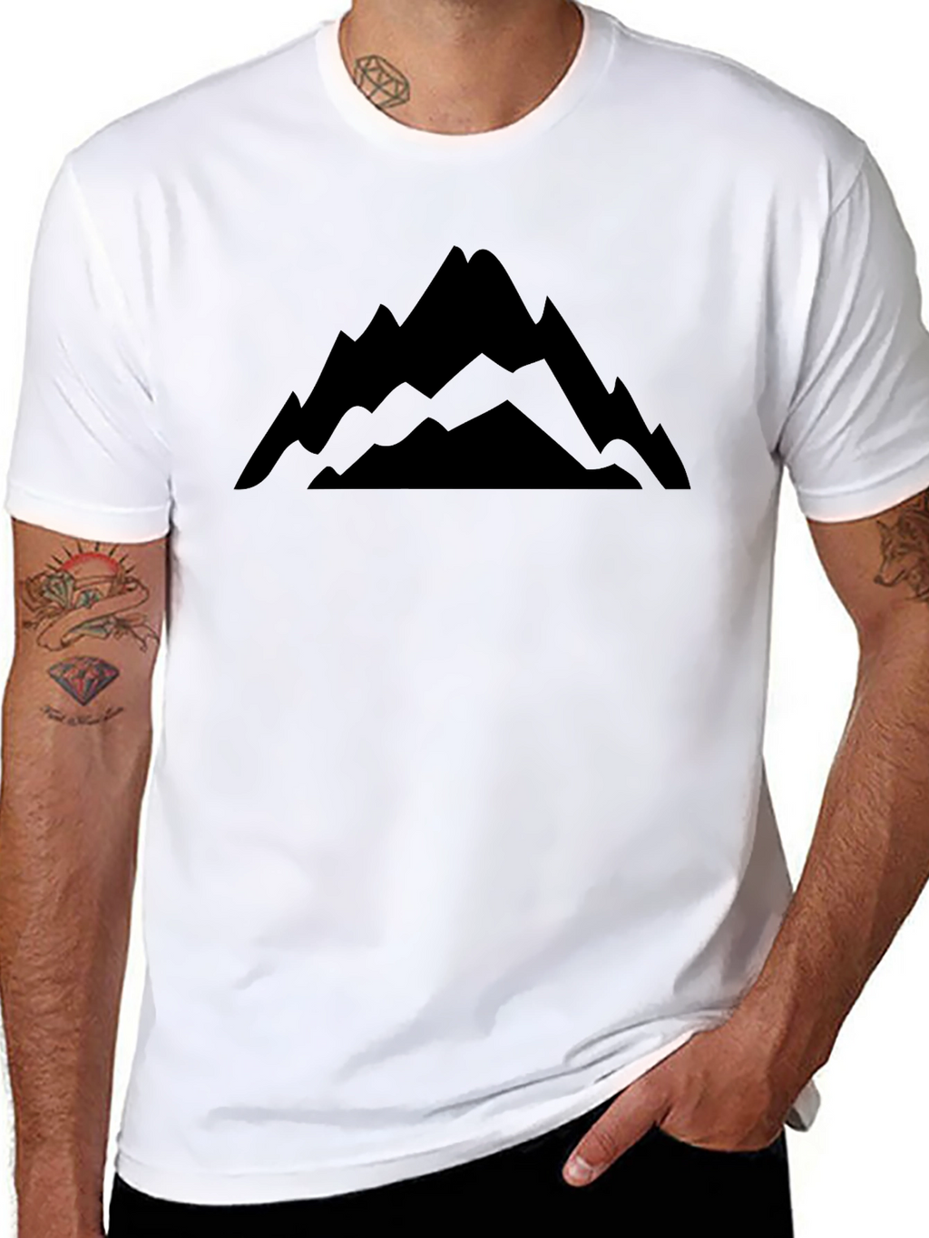 Mountain Graphic Black T-Shirt