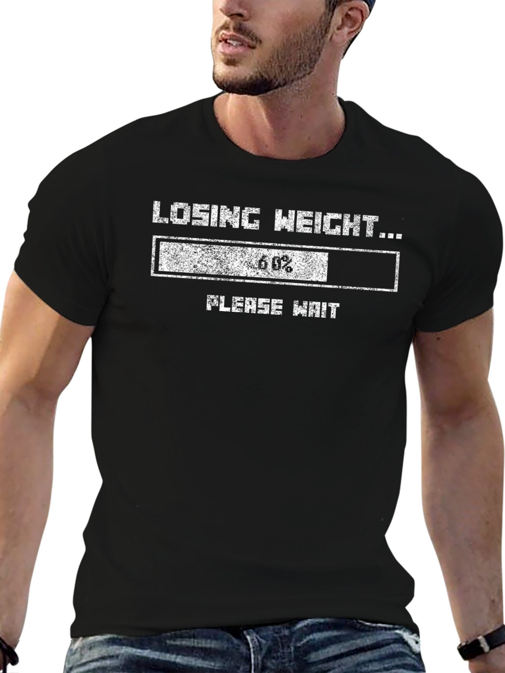 Losing Weight Loading Bar Graphic T-Shirt