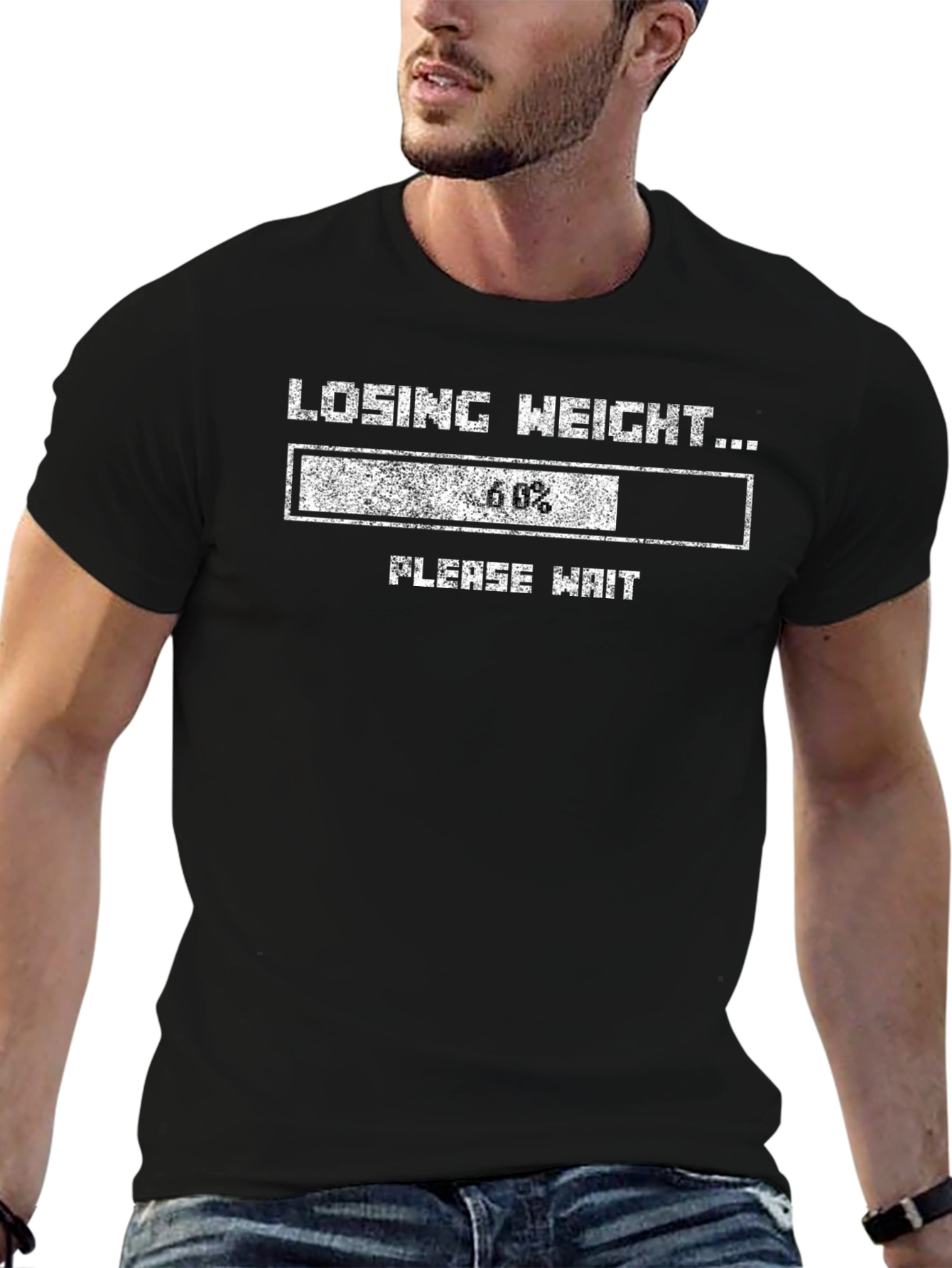 Losing Weight Loading Bar Graphic T-Shirt