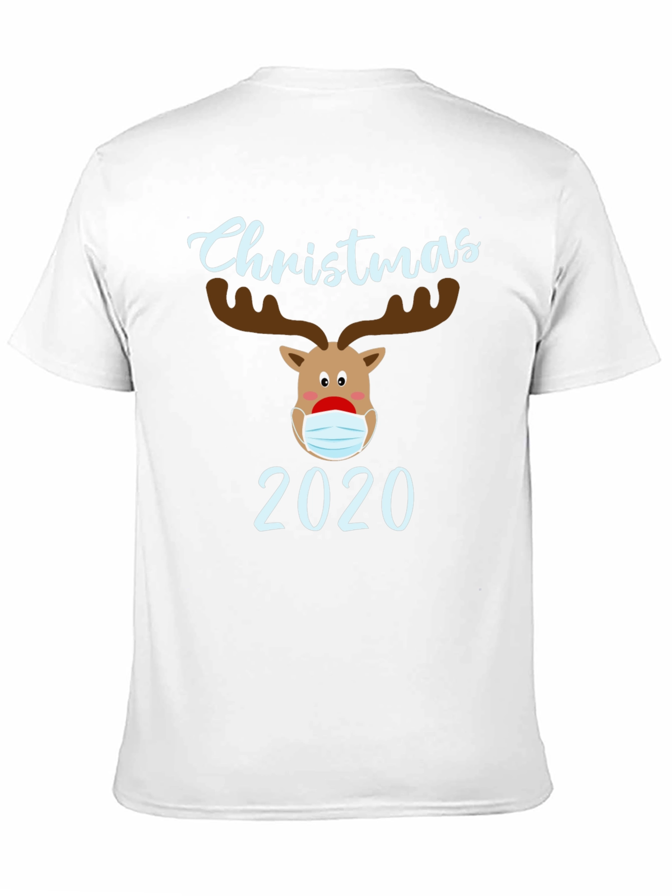 Christmas 2020 Masked Reindeer Graphic T-Shirt