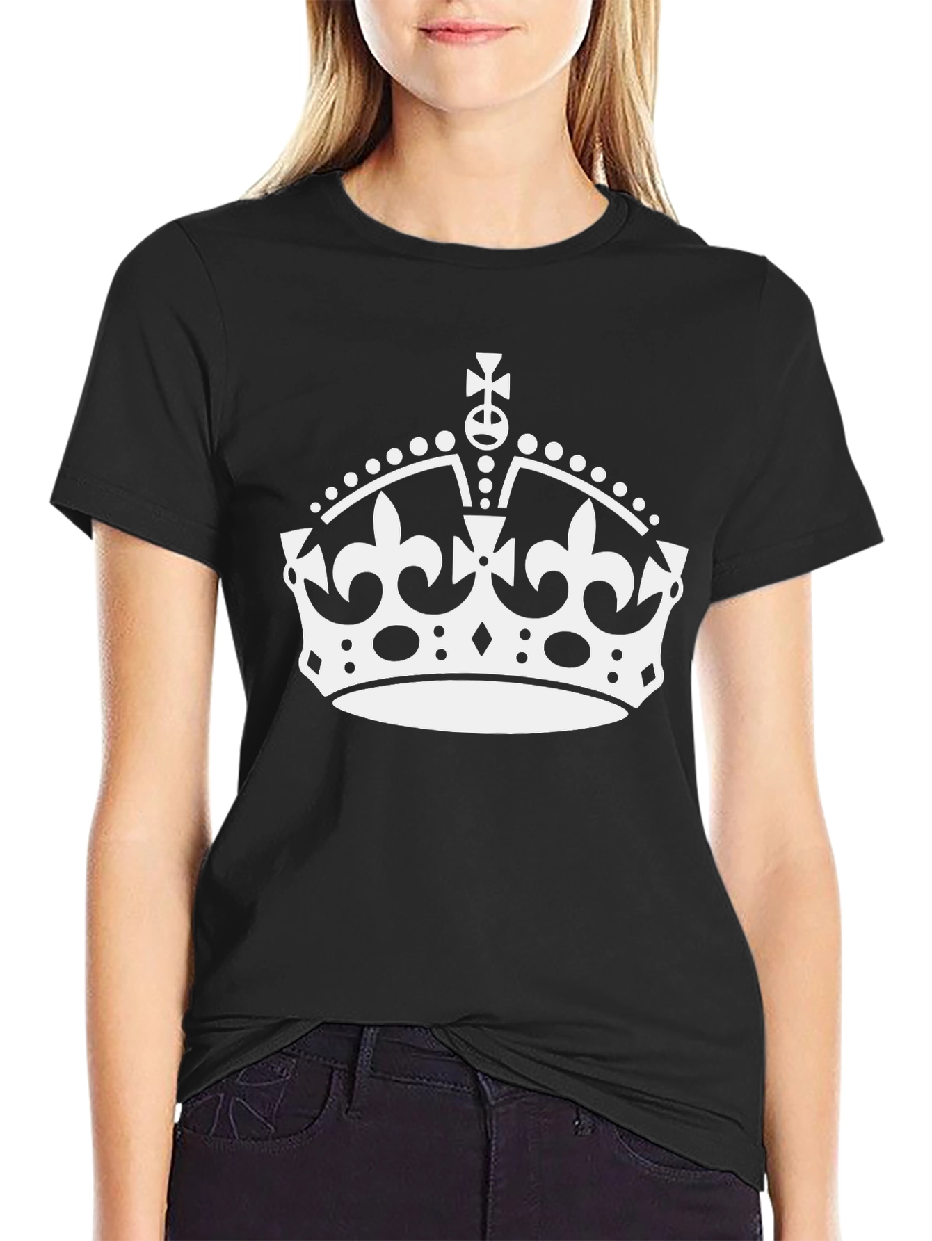 Keep Calm Crown Black T-Shirt
