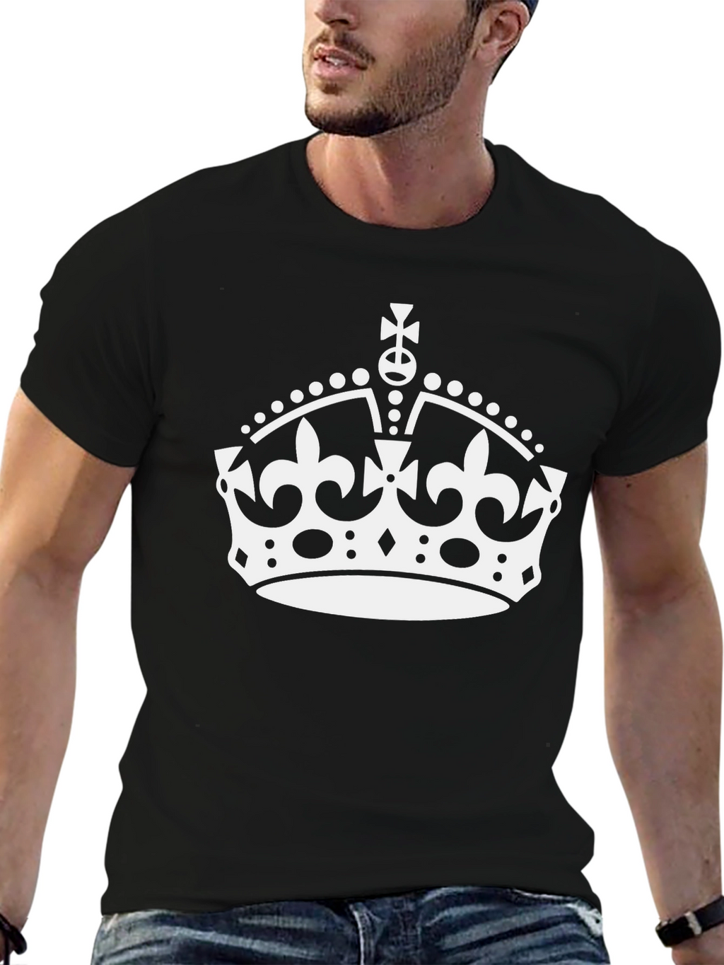 Keep Calm Crown Black T-Shirt