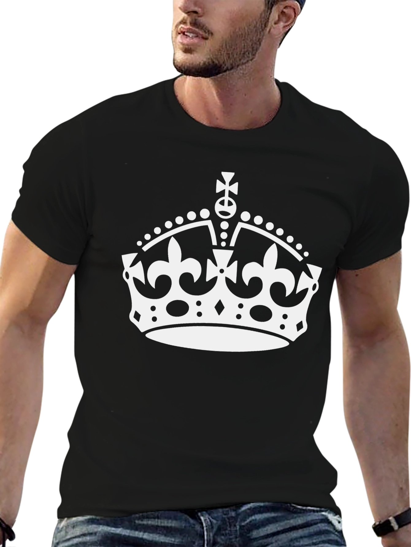 Keep Calm Crown Black T-Shirt