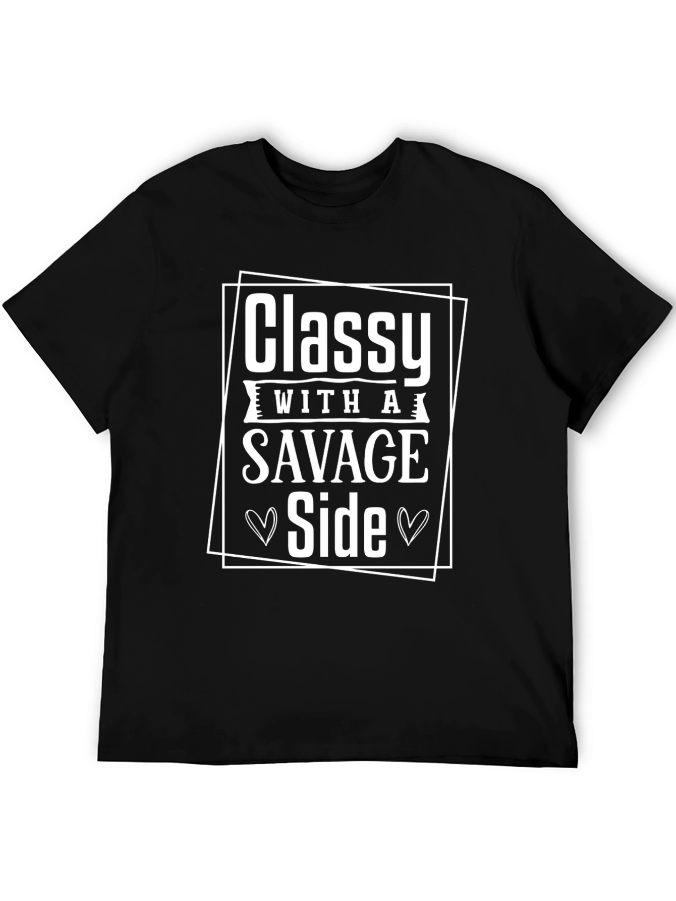 Classy with a Savage Side Black Graphic Tee