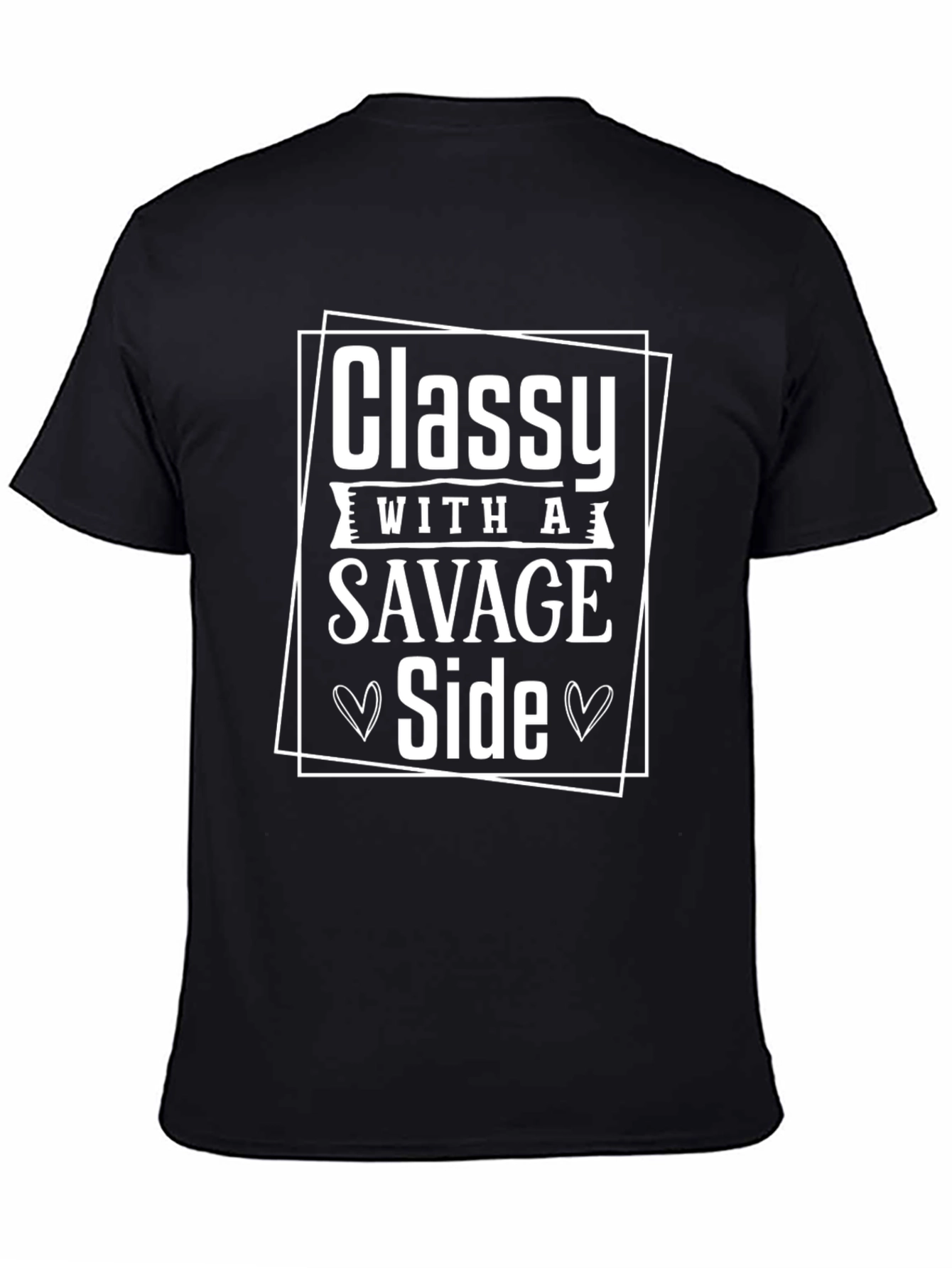Classy with a Savage Side Black Graphic Tee
