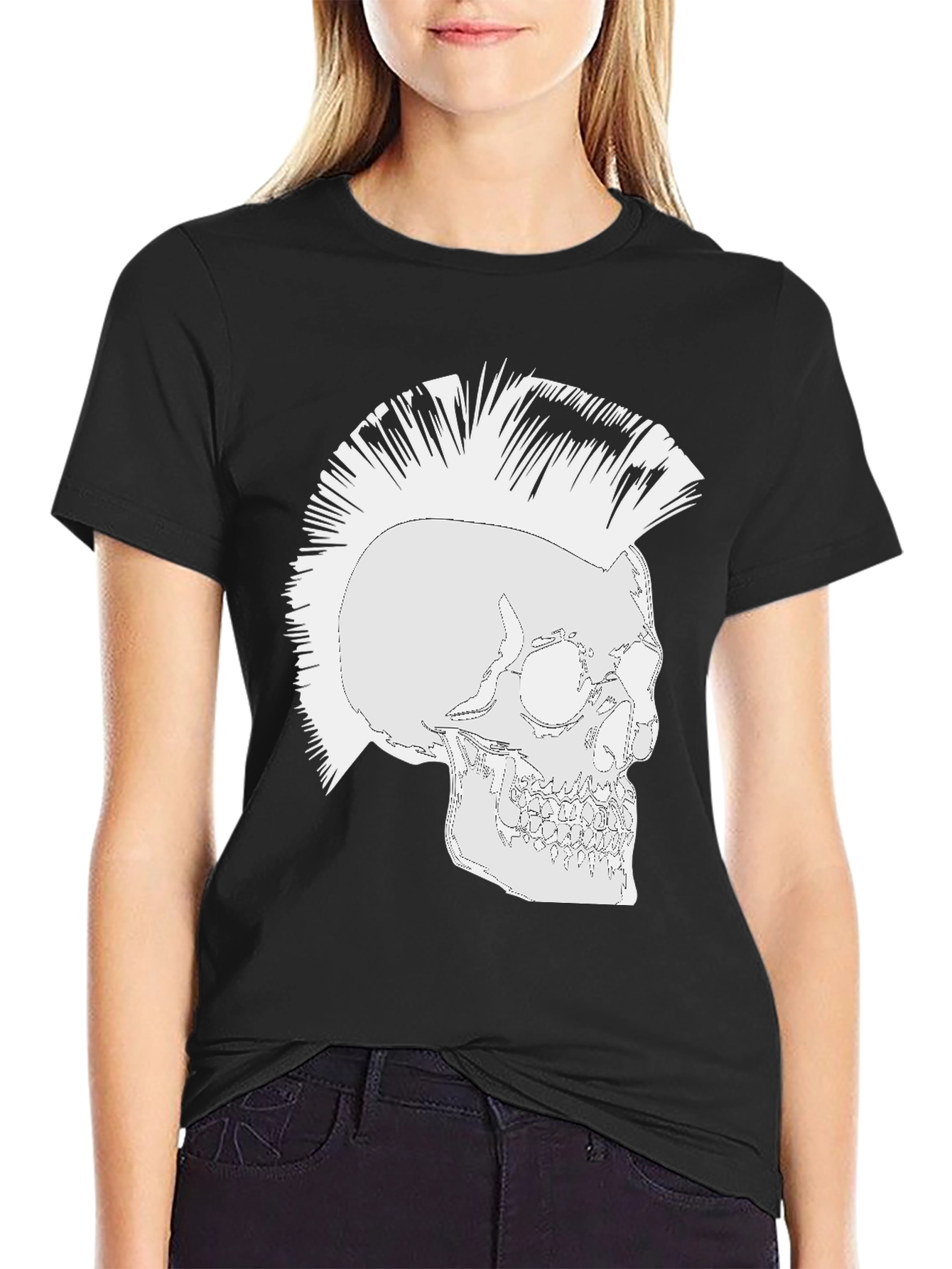 Punk Skull Graphic T-Shirt - Rocker Style Tee