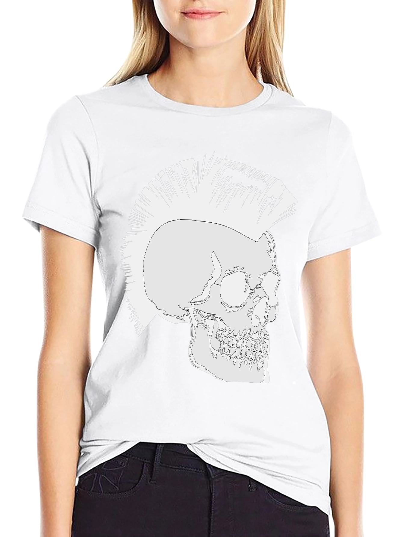 Punk Skull Graphic T-Shirt - Rocker Style Tee