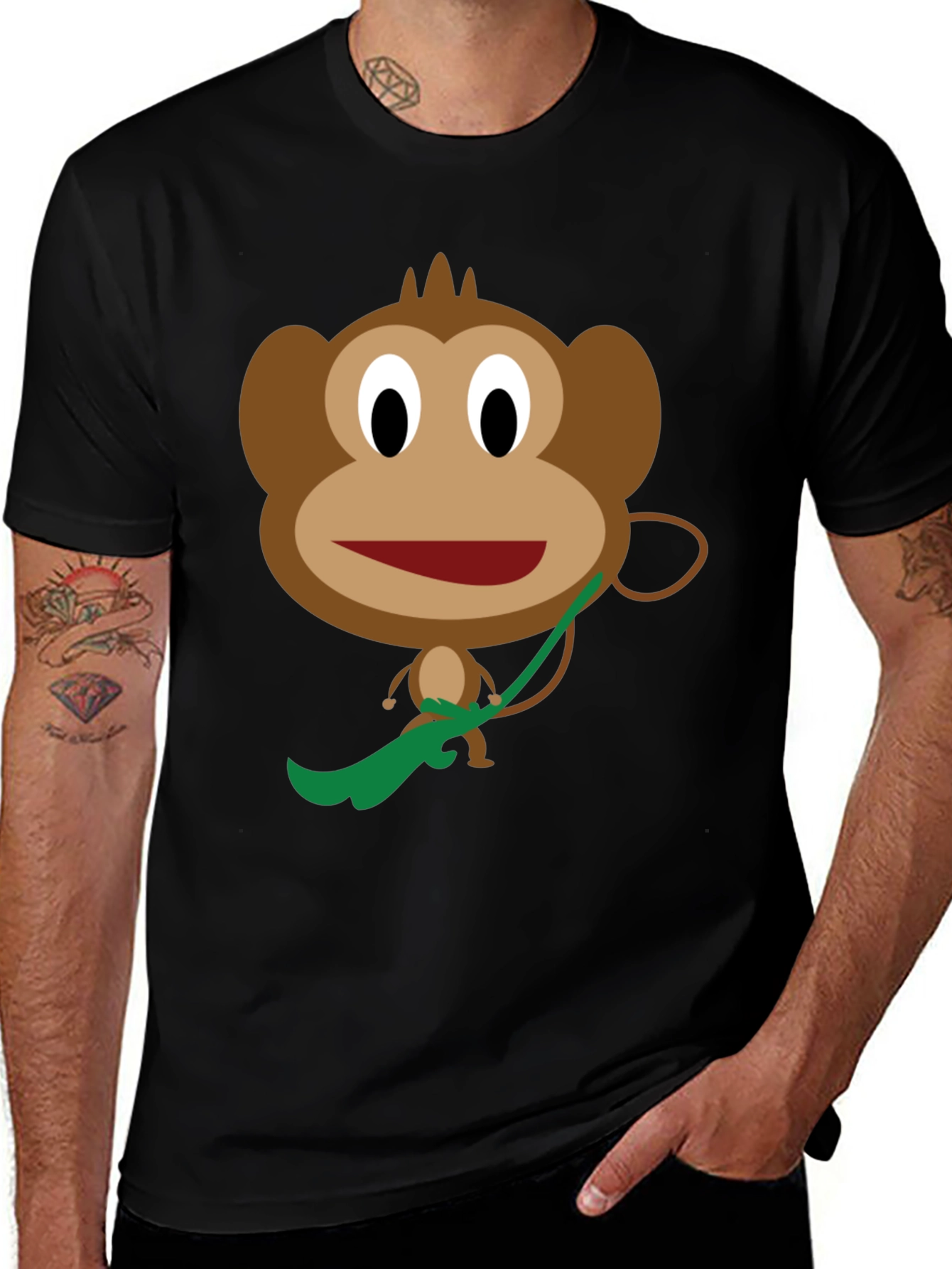 Cartoon Monkey Graphic T-Shirt - Fun & Playful