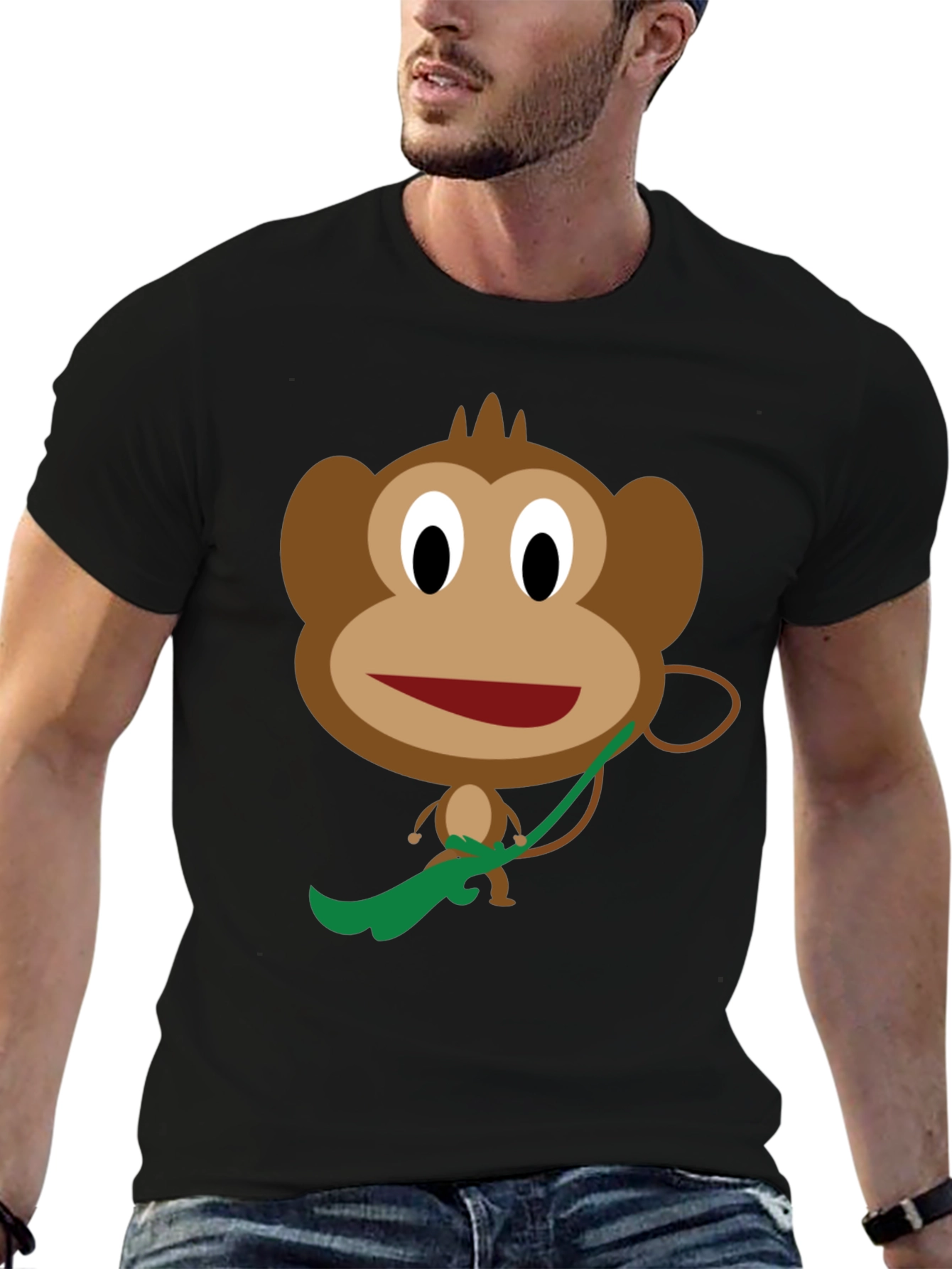 Cartoon Monkey Graphic T-Shirt - Fun & Playful