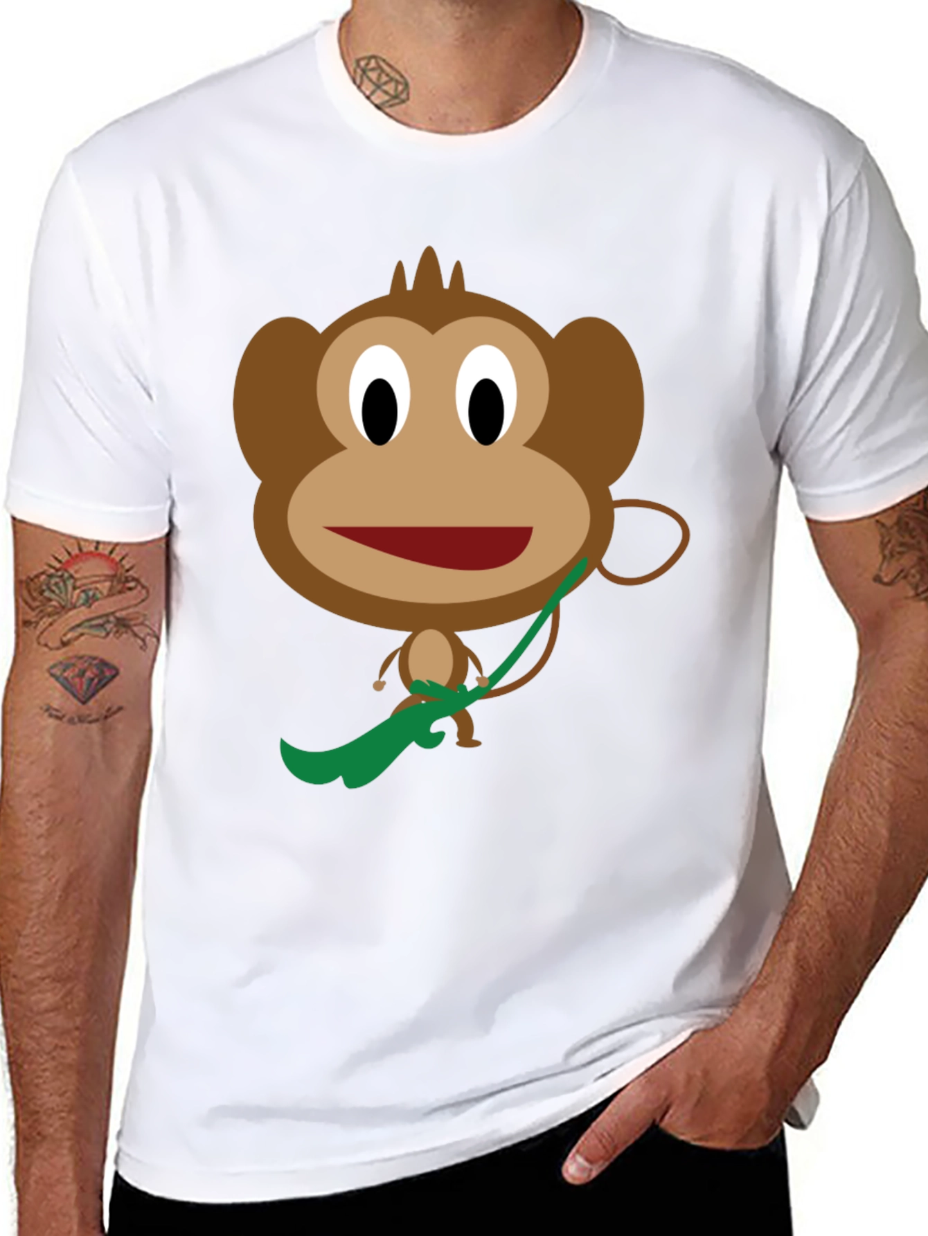 Cartoon Monkey Graphic T-Shirt - Fun & Playful