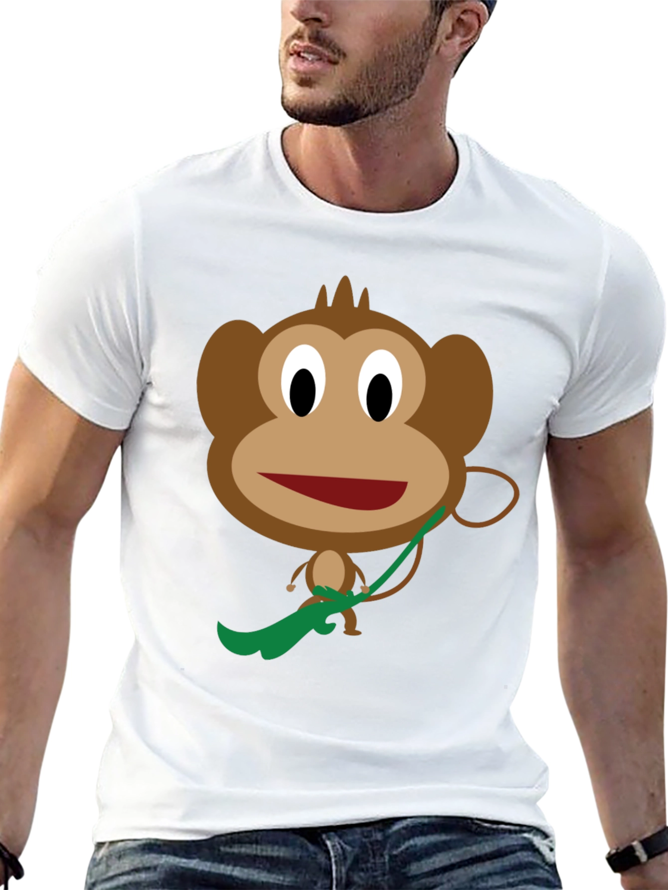 Cartoon Monkey Graphic T-Shirt - Fun & Playful