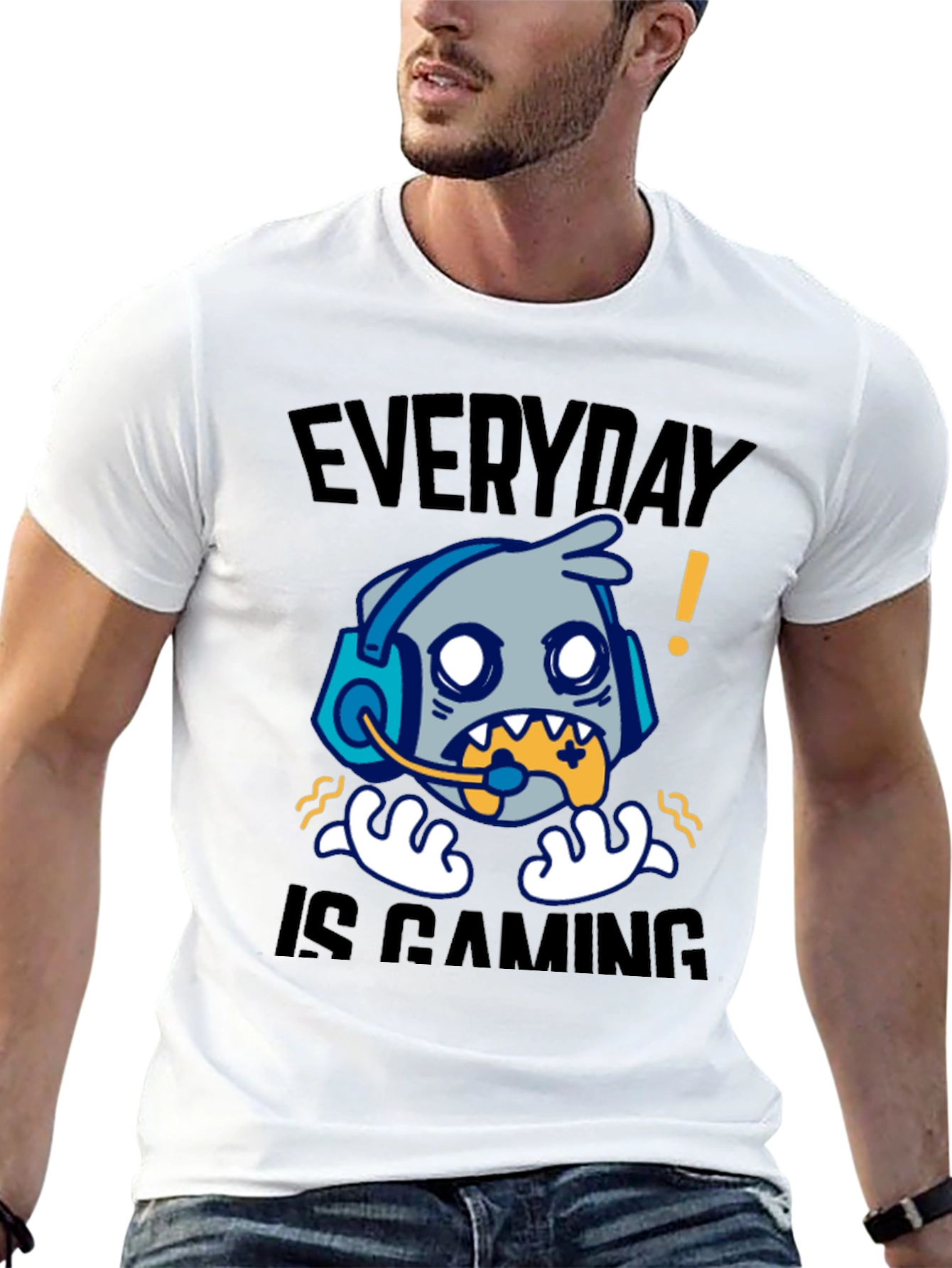 Everyday is Gaming T-Shirt - Gamer Cartoon Graphic Tee