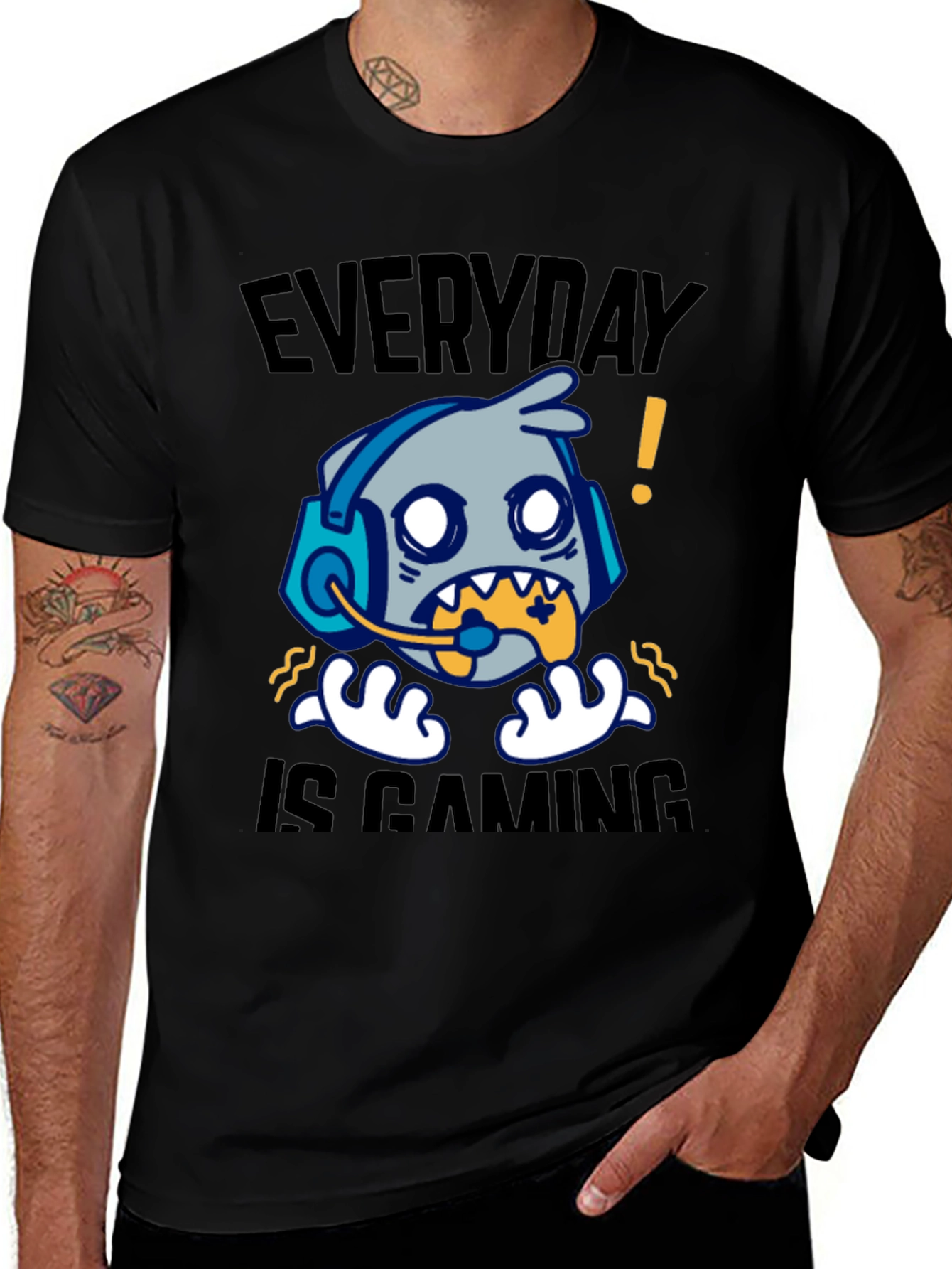 Everyday is Gaming T-Shirt - Gamer Cartoon Graphic Tee