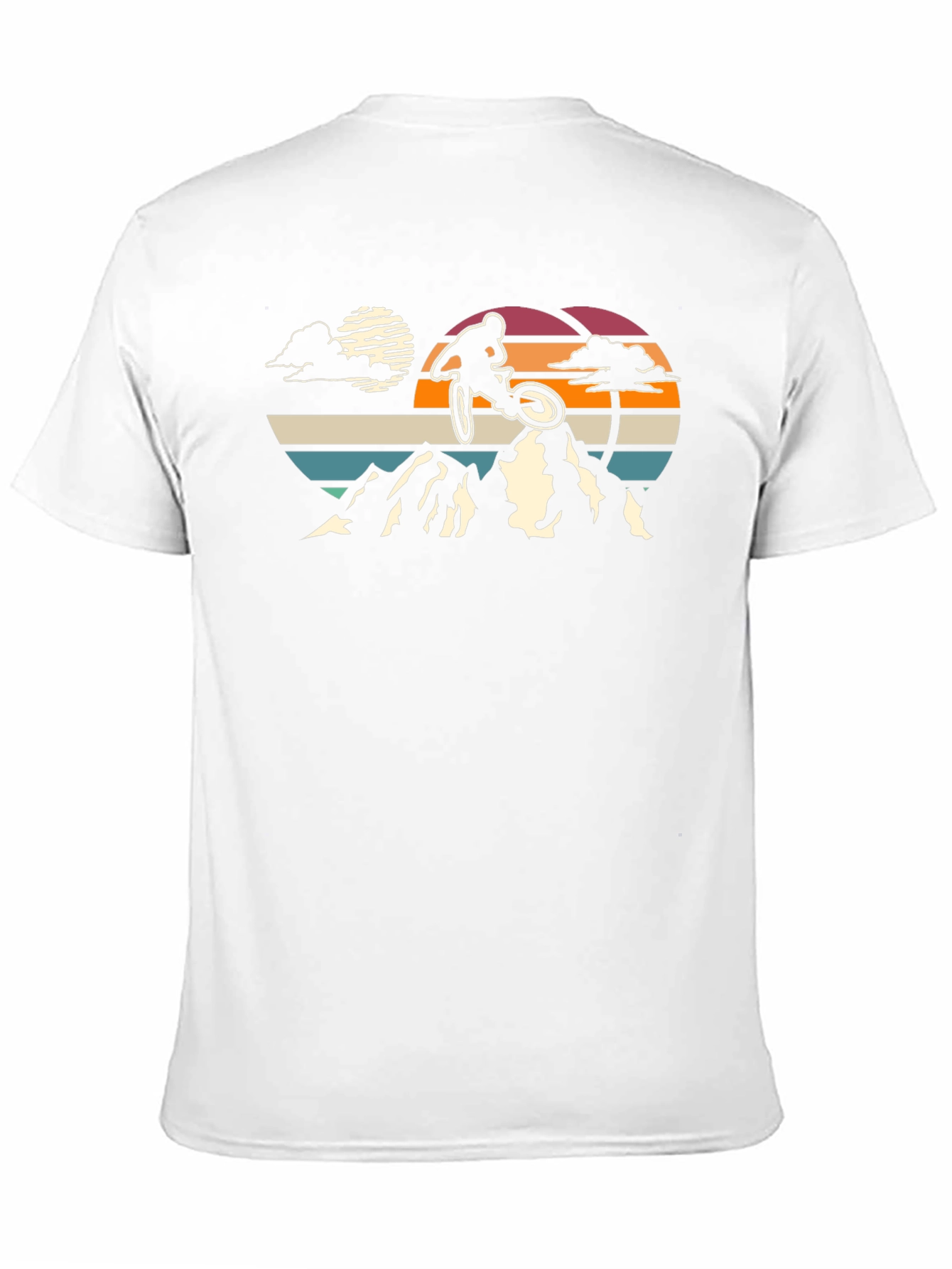 Mountain Biker Sunset Graphic T-Shirt