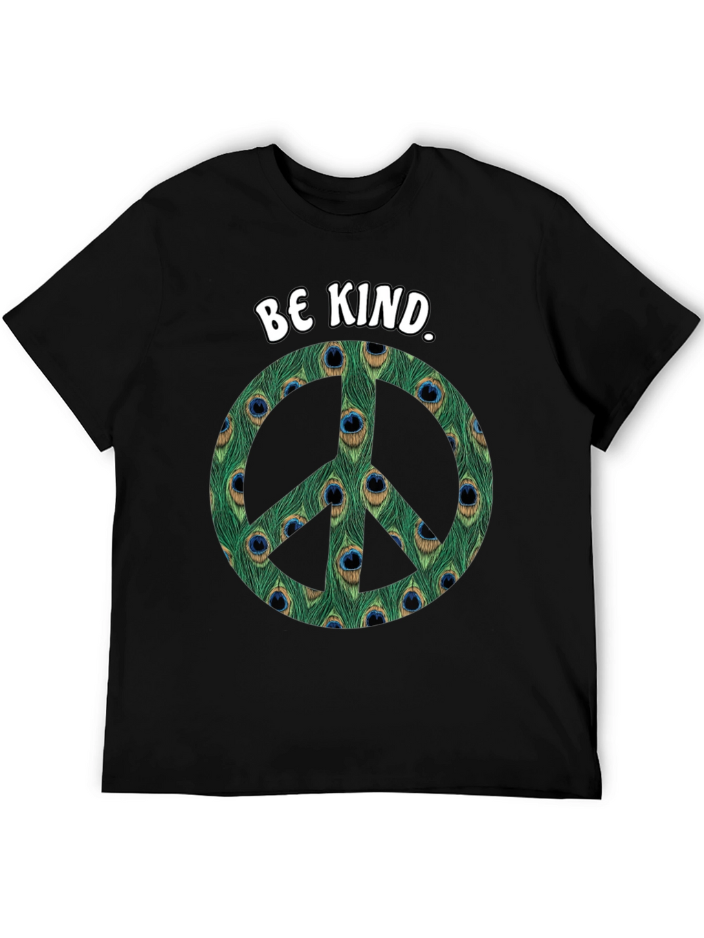 Be Kind Peacock Peace Sign T-Shirt