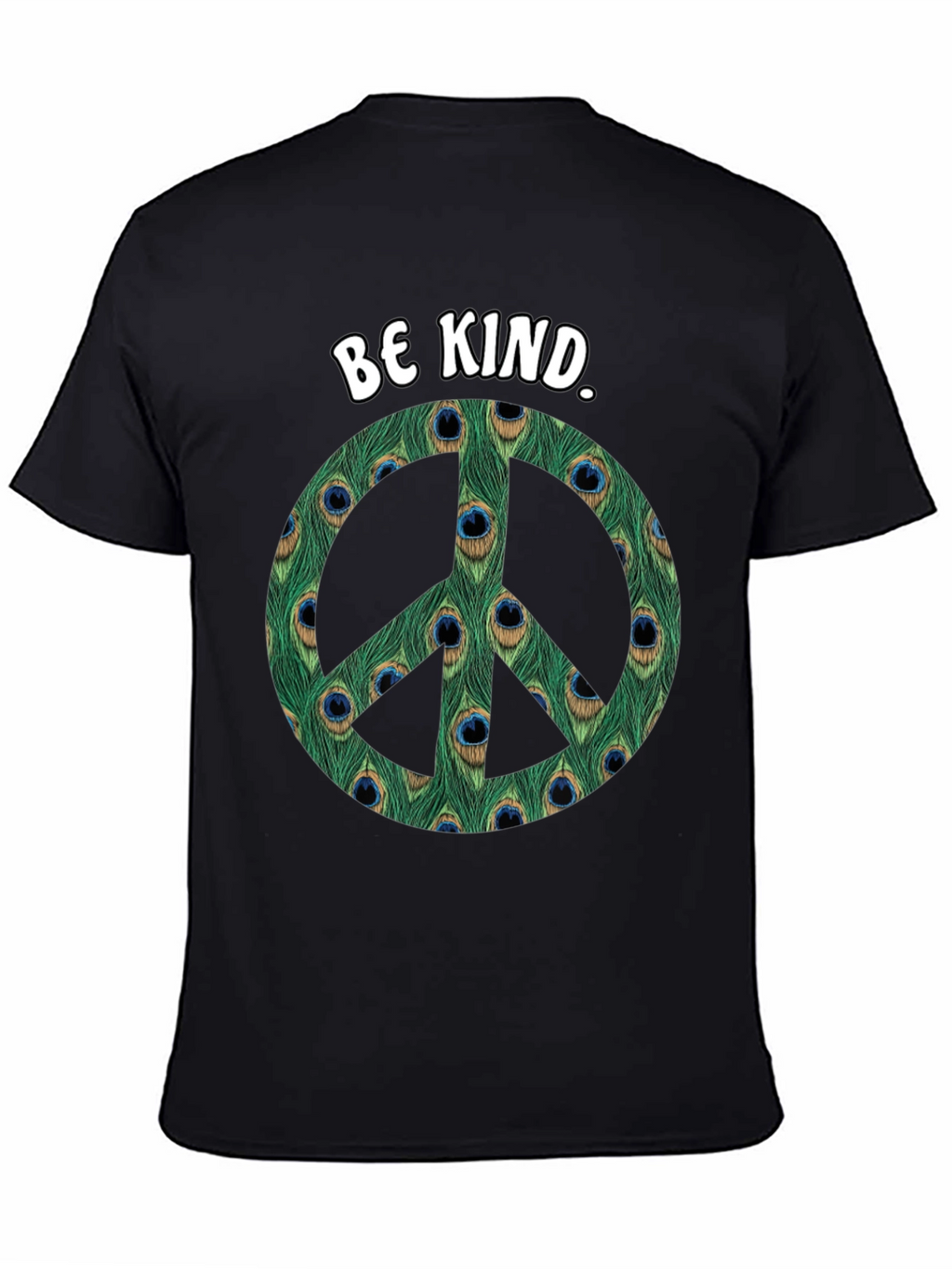 Be Kind Peacock Peace Sign T-Shirt